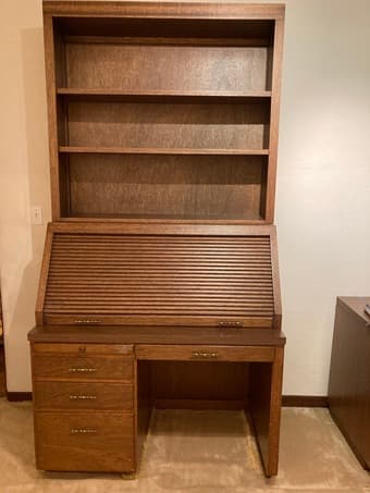 Desk & bookcases ($40 per item OBO) 1