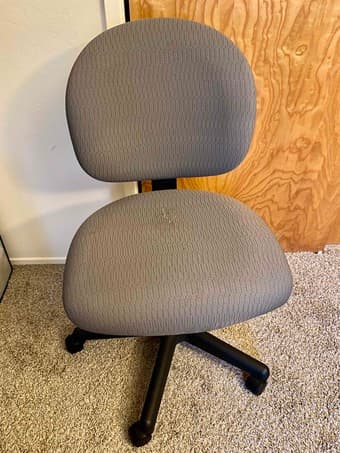 Gray fabric office chair 1