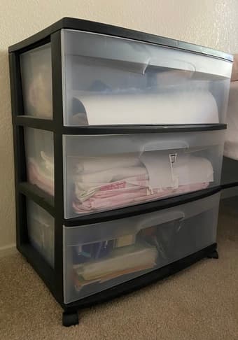 Plastic 3 Wide Drawer 1
