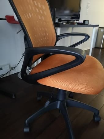 Orange Office chair  Mesh 2