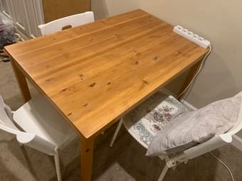 dinner table and four chairs 1