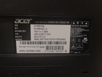 Acer Monitor 19 inch G196HQL 3