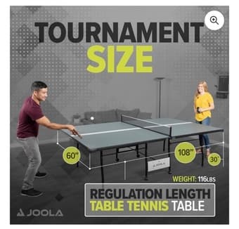 Joora table tennis with 4 ping pong paddles 2