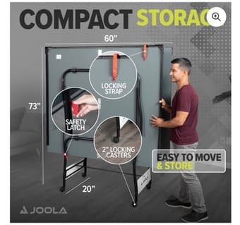 Joora table tennis with 4 ping pong paddles 3