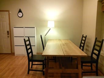 Sale: IKEA dining table, up to 10 seats oak 1