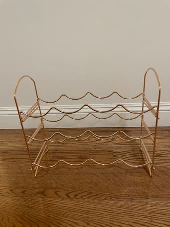 3 Tier 12 Bottle Wine Rack Tabletop Organizer Holder (French Gold) 2