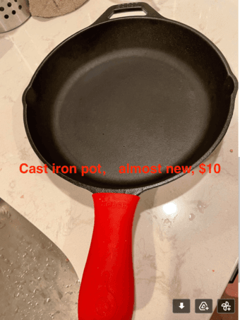 baby bed frame +  Cast iron pot 2