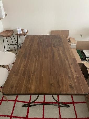 6-person wooden dining table 1