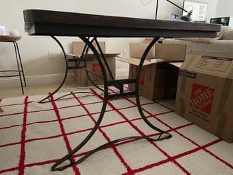 6-person wooden dining table 2