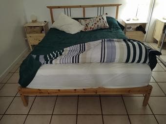 Queen wooden bedframe 1