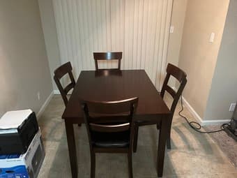 Dinning table with 4 chairs 3