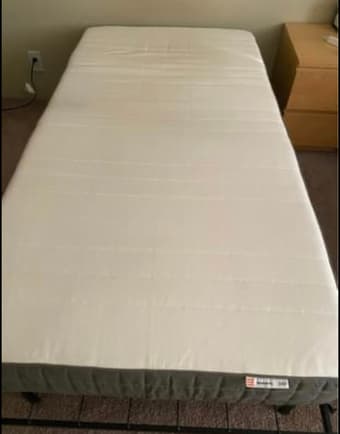 Zinus twin bed frame + ikea mattress 1