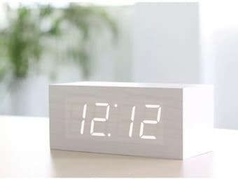 Minimalist LED Clock w/ Alarm, Date, and Temperature 1