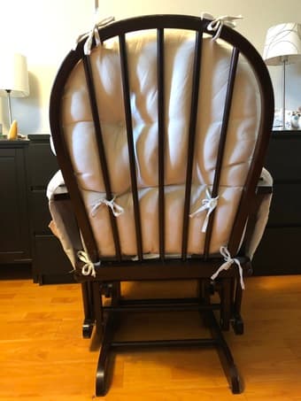Nursery Glider Rocking Chair with Ottoman 3