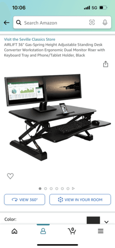AIRLIFT Height adjustable standing desk ( moving sale ) 1