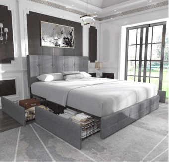 Queen Bed and Bed Frame 1