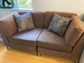 West Elm Loveseat - Brown - Good used condition 1