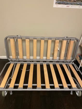 Folding futon frame - near new quality 1