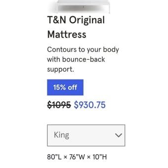 Like-New Tuft and Needle King Mattress 2