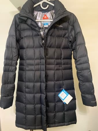 Columbia long down jacket 1