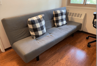 [reduced price!] selling our futon! pillows included 1