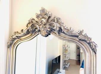 Elegant champagne/silver floor mirror 3