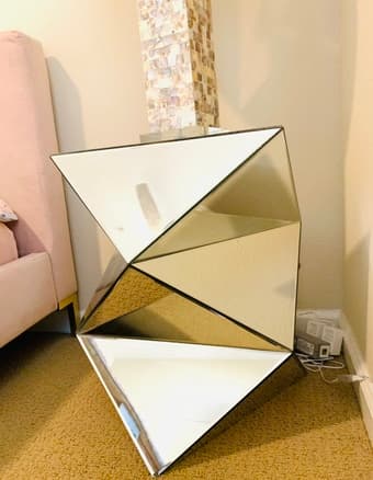 Z Gallerie mirrored modern snazzy side tables 2