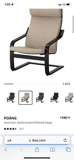 IKEA Poang Chair and Ottoman 2