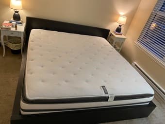Beautyrest King size mattress and Ikea King frame 1