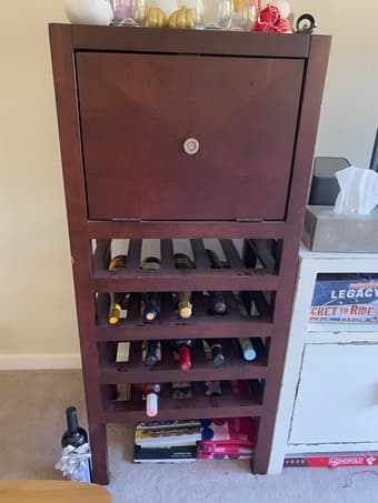 20 Bottle Wine Rack with Mirrored Storage space 1
