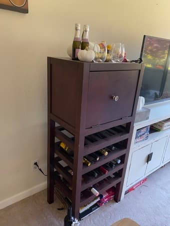 20 Bottle Wine Rack with Mirrored Storage space 2
