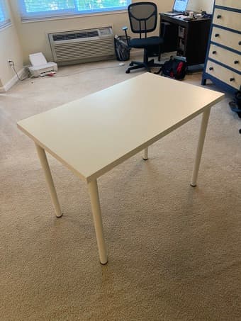 White ikea desk 1