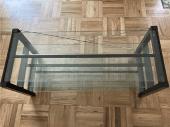 Glass and Wood 3-tier Coffee Table 1