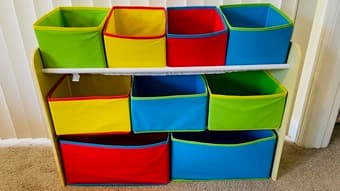 Children Multi-Bin Toy Organizer with Storage Bins 1