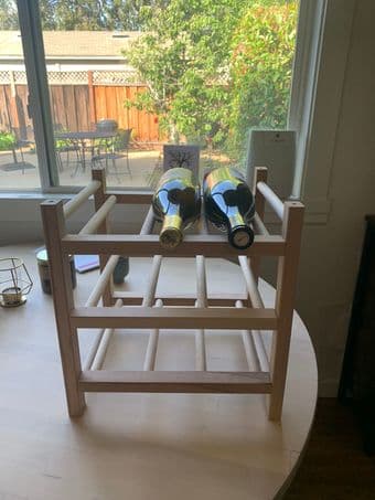 Ikea Wine Rack for 9 bottles, assembled 1