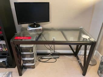 Glass-top Office Desk 1