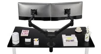 dual monitor arm mount for desk 1