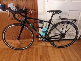 Liv Avail 3 road bike + helmet + pannier 1