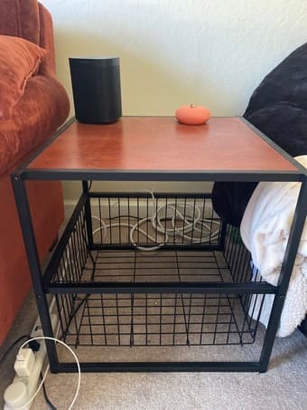 Side Table with Storage Basket - Like New condition (originally $85) 1