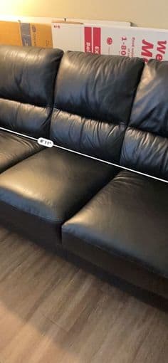 Black leather couch 2
