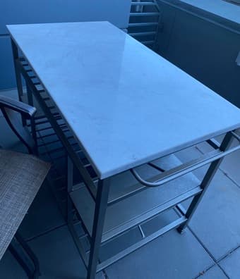 Real marble Kitchen Island / Prep Table 1