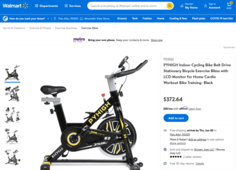 Exercise Bike: PYHIGH S2 Indoor Cycling Stationary. $372 in Walmart. 3