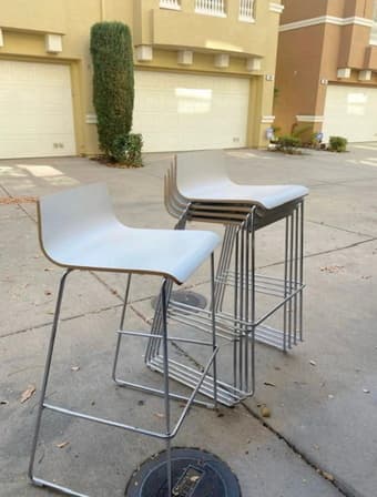 White Italian Bar Chairs ($90 for 3) 1