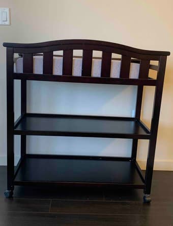 Changing Table for baby and infant with Wheels and Changing Pad. 3