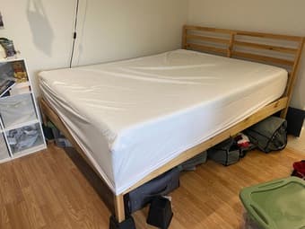 Queen bed and mattress 1