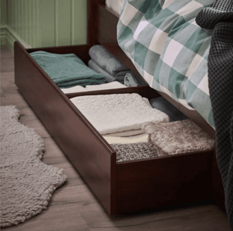 Queen bed + 2 drawers (40% off original price) 2