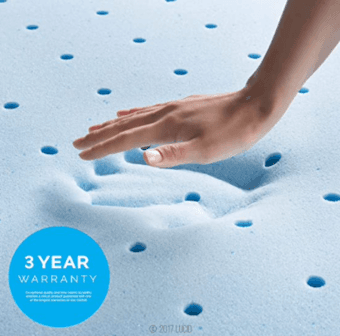 LUCID - 4 Inch Gel Memory Foam Mattress Topper-Twin size 3