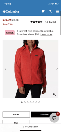 Columbia Yellow fleece jacket Small 2