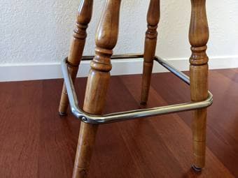 Solid wood bar chairs with swivel (3) 3