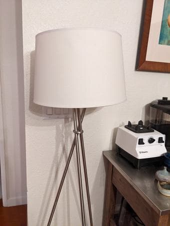 Chrome tripod floor lamps 2